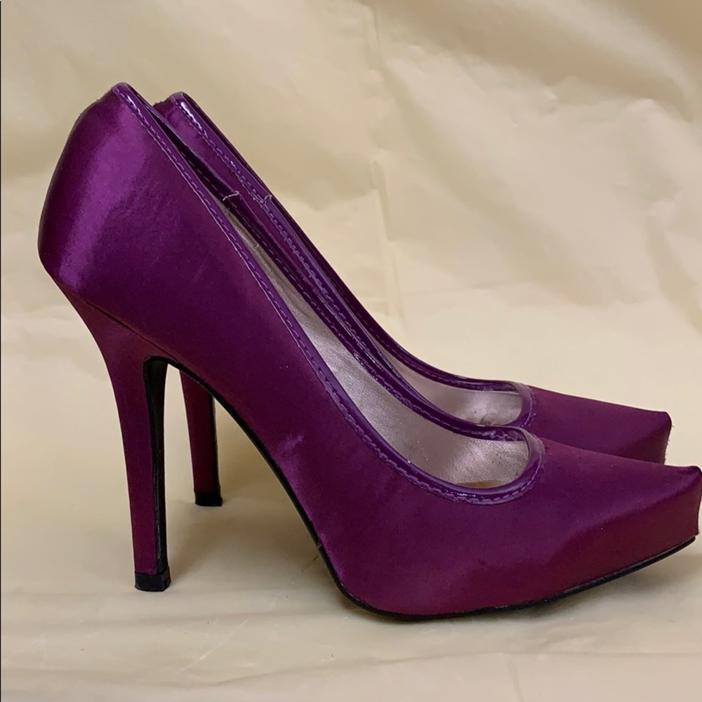 Charlotte Russe Purple satin Heels